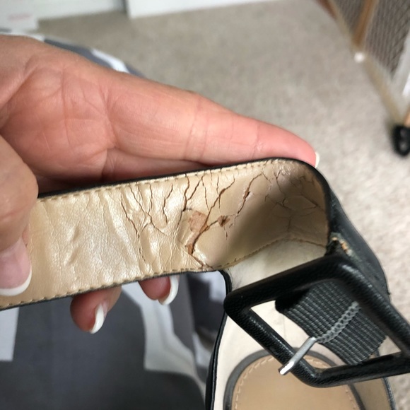 Audrey Brooke ankle strap black heels - Picture 7 of 8